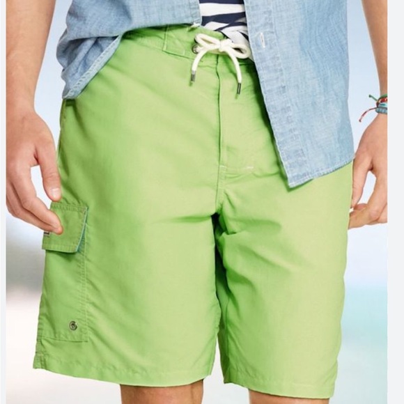 Polo Ralph Lauren | Men's lime green cargo trunk board swim shorts - Picture 1 of 12
